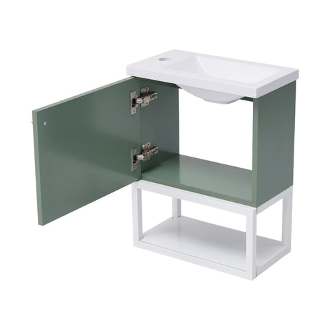 Rootz Bathroom Furniture Set - Vanity Unit - Sink Combo - Space Saving - 39L x 21W x 50H cm