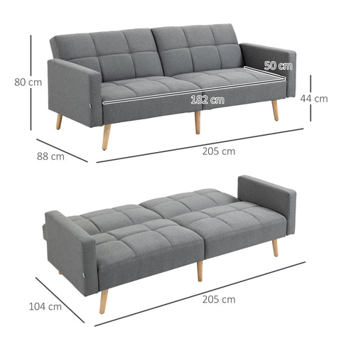 Rootz 2 in 1 Sofa Bed - Couch - Sleeper Sofa - Maximum Comfort - 205 x 104 cm x 60 cm