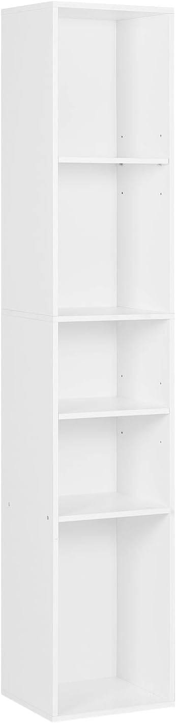 Rootz Bookshelf Storage Unit - 5 Shelf Wooden Bookcase - Organizer Display Stand - Versatile Furniture - 30cm x 151cm x 26cm