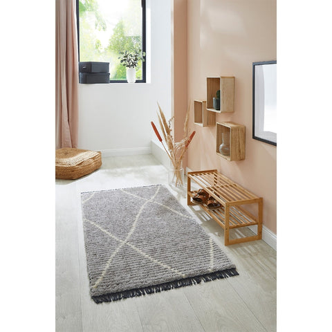 Rootz Geometric Motif Rug - Elegant Carpet - Modern Rug - Luxurious Softness - 180cm x 120cm