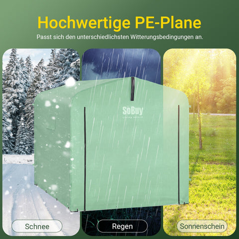 Rootz Weatherproof Bicycle Garage - Outdoor Storage Shelter - Carport Canopy - Extra Stability - 159x165x219 cm