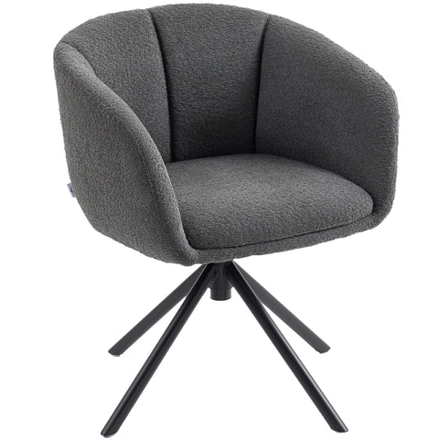 Rootz Rotatable Armchair - Upholstered Chair - Comfortable Seating - Supports up to 120kg - 58.5cm x 78.5cm, Grey