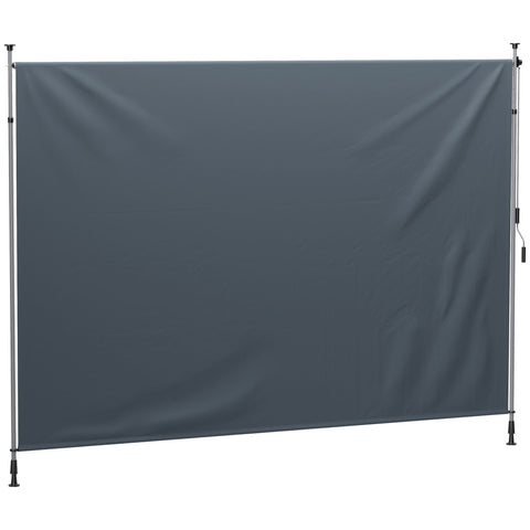 Rootz Klemmmarkise with Hand Crank - Adjustable Joint Arm Awning - Sun Protection - UPF30+ - 350cm x 221-311cm - Grey