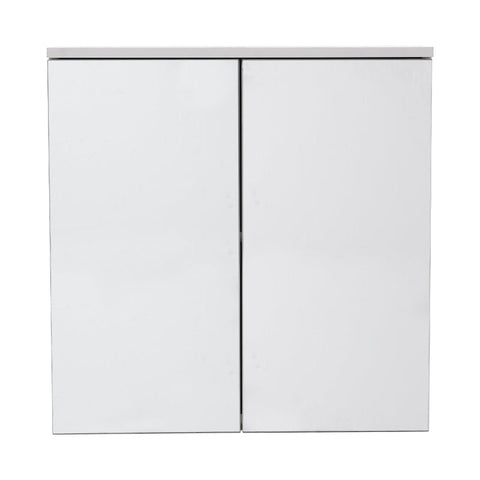 Rootz Mirror Cabinet - Bathroom Storage - Wall Shelf - Sturdy MDF & Glass - 58.5L x 14W x 60H cm - Keeps Bathroom Tidy