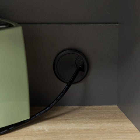 Rootz Buffet - Kitchen Storage Cabinet - High Industrial Design - Modern Elegance - 60L x 42B x 180H cm - Grey and Brown