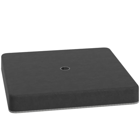 Rootz Parasol Stand Base Weights - Waterproof - Fillable Sand Holders - Durable & UV-Resistant - 89cm x 89cm x 10.5cm - Black