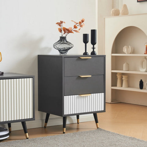 Rootz Side Cabinet - Sofa Table - Bedside Table - Versatile Storage - 45L x 40W x 65H cm