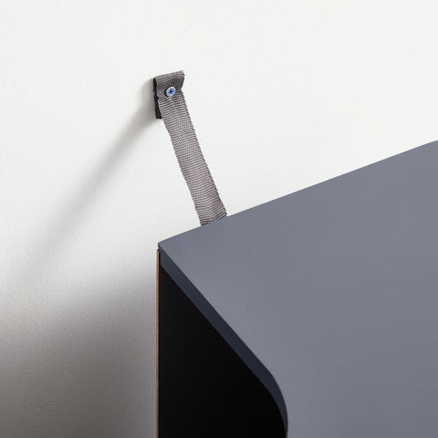 Rootz Sink Base Cabinet - Vanity Unit - Under Sink Storage - Space-Saving - Grey MDF - 60 x 30 x 60 cm