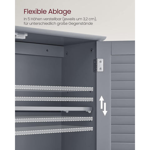 Rootz Badkamerkast - Opbergmeubel - Organisator - MDF Constructie - Mystiek Grijs - 30cm x 30cm x 82cm - Lichtgewicht - Stevig - Eenvoudige montage