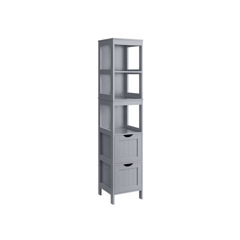 Rootz Tall Cabinet - Storage Cabinet - Dove Gray - MDF - 30cm x 30cm x 141.5cm - Lightweight - Sturdy - Easy Assembly