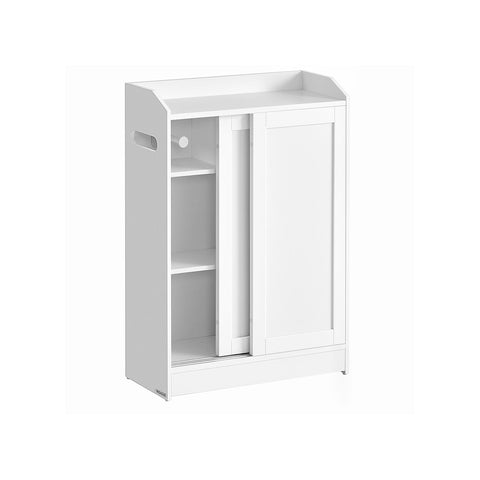 Rootz Bathroom Cabinet - Storage Unit - Adjustable Shelves - Cloud White - MDF Construction - 20cm x 60cm x 80cm - 13.2kg - Stylish Design