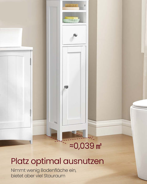 Rootz Bathroom Cabinet - Storage Unit - Space Saver - Max 45kg Load - 19.5cm x 21.4cm x 180cm