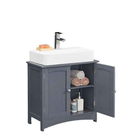 Rootz Sink Cabinet - Vanity Unit - Base Cabinet - MDF Durable Storage - 60x30x60cm