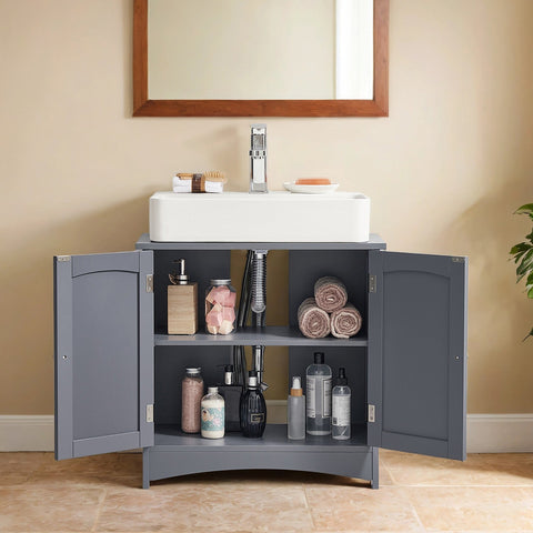 Rootz Sink Cabinet - Vanity Unit - Base Cabinet - MDF Durable Storage - 60x30x60cm