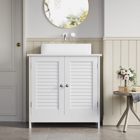 Rootz Sink Cabinet - Bathroom Cabinet - Storage Cabinet - Adjustable Shelf - 60cm x 30cm x 60cm