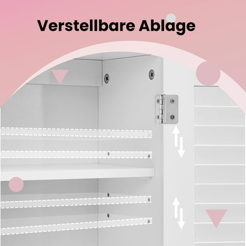 Rootz Bathroom Wall Cabinet - Medicine Cabinet - Adjustable Shelf - White Elegance & Easy Access - 60cm x 20cm x 70cm