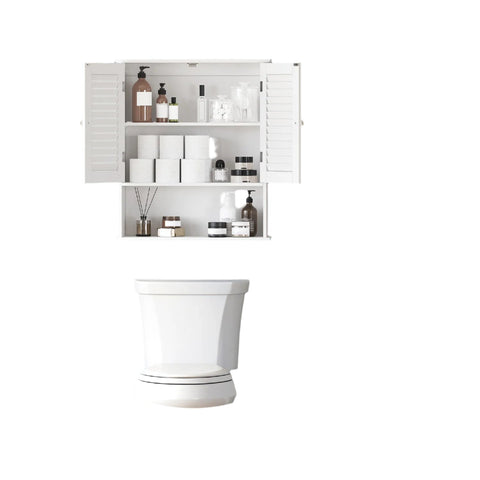 Rootz Bathroom Wall Cabinet - Medicine Cabinet - Adjustable Shelf - White Elegance & Easy Access - 60cm x 20cm x 70cm