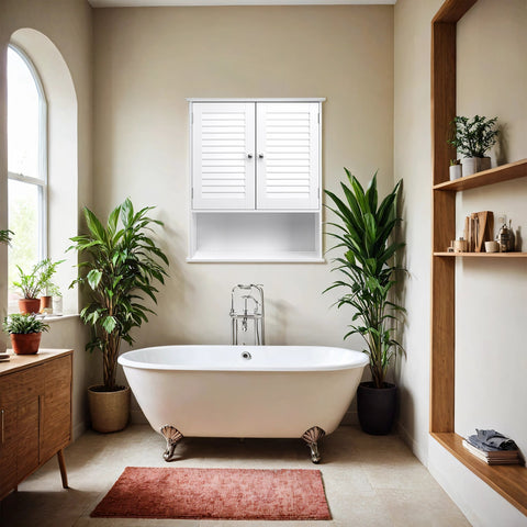 Rootz Bathroom Wall Cabinet - Medicine Cabinet - Adjustable Shelf - White Elegance & Easy Access - 60cm x 20cm x 70cm