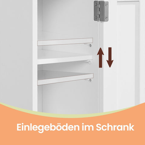 Rootz Bathroom Cabinet - Small Storage - Narrow Standing Unit - Space Saver - 18cm x 20cm x 80cm