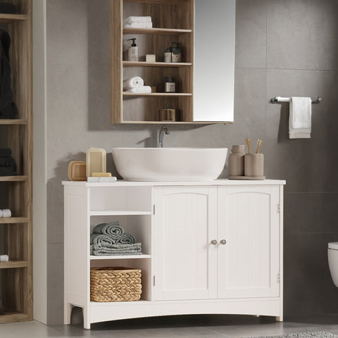 Rootz Sink Cabinet - Base Cabinet - Bathroom Cabinet - Space-Saving Storage - 30cm x 90cm x 60cm