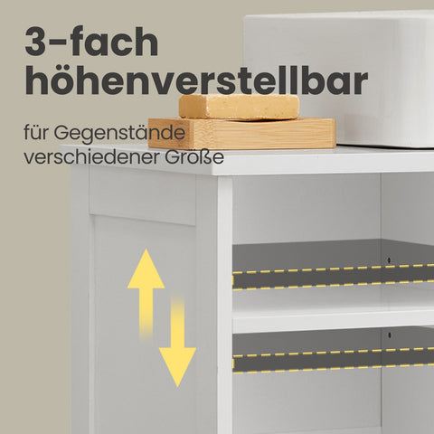 Rootz Sink Cabinet - Base Cabinet - Bathroom Cabinet - Space-Saving Storage - 30cm x 90cm x 60cm