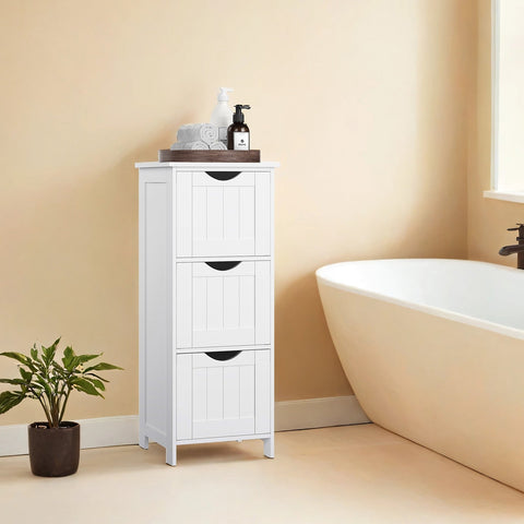 Rootz Bathroom Cabinet - Storage Unit - Narrow Organizer - Versatile & Space-Saving - 32 x 30 x 81 cm