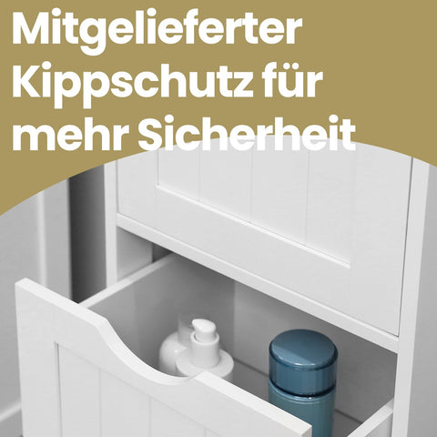 Rootz Bathroom Cabinet - Storage Unit - Narrow Organizer - Versatile & Space-Saving - 32 x 30 x 81 cm