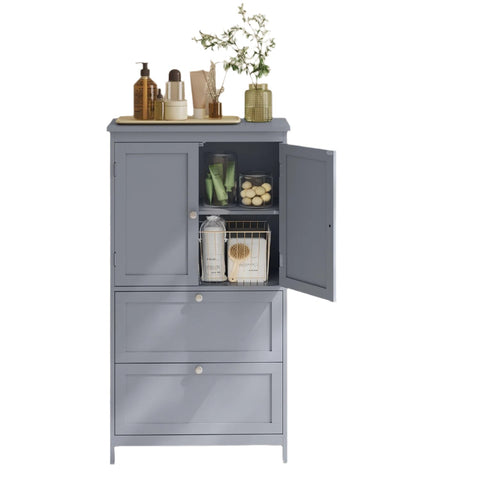 Rootz Bathroom Cabinet - Kitchen Cupboard - Storage Unit - Max Stability - 30 x 60 x 110 cm