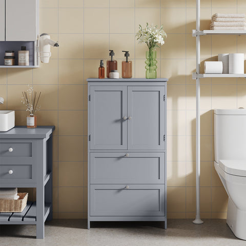 Rootz Bathroom Cabinet - Kitchen Cupboard - Storage Unit - Max Stability - 30 x 60 x 110 cm