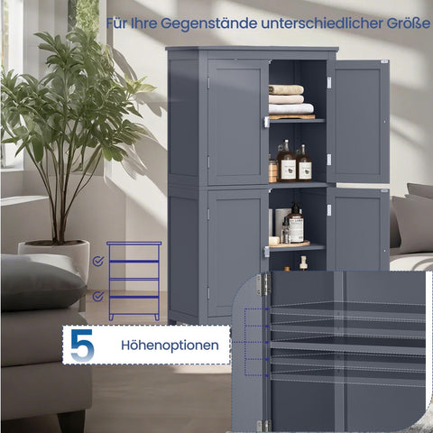 Rootz Bathroom Cabinet - Kitchen Cupboard - Storage Unit - Ample Space - 30x60x110cm