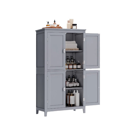 Rootz Bathroom Cabinet - Kitchen Cupboard - MDF Storage Unit - Space-saving Design - 30 x 60 x 110 cm