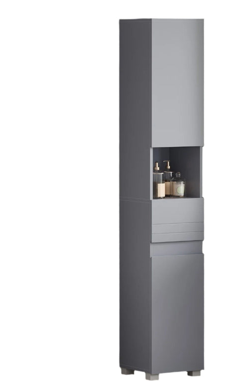 Rootz Bathroom Cabinet - Bathroom Furniture - Storage Unit - Space-Saving Design - 30 x 30 x 170 cm