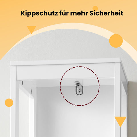 Rootz Tall Bathroom Cabinet - Free-standing Storage Cabinet - Elegant Bathroom Furniture - Narrow Design for Space Saving - 30 x 30 x 141.5 cm