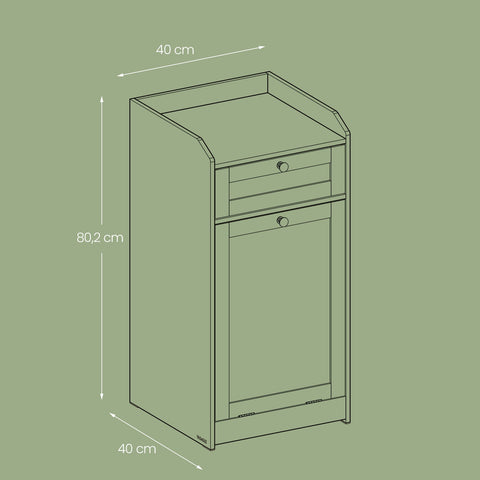 Rootz Bathroom Cabinet - Storage Unit - White Organizer - Durable MDF - 40 x 40 x 80 cm