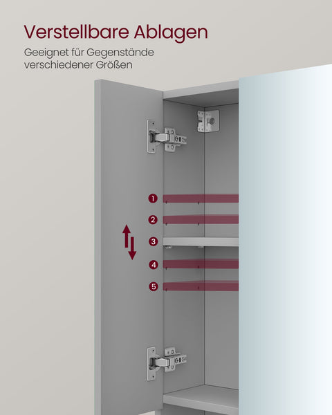 Rootz Bathroom Cabinet - Storage Unit - Vanity Cabinet - Space-Saving Design - 16.5cm x 70cm x 75cm