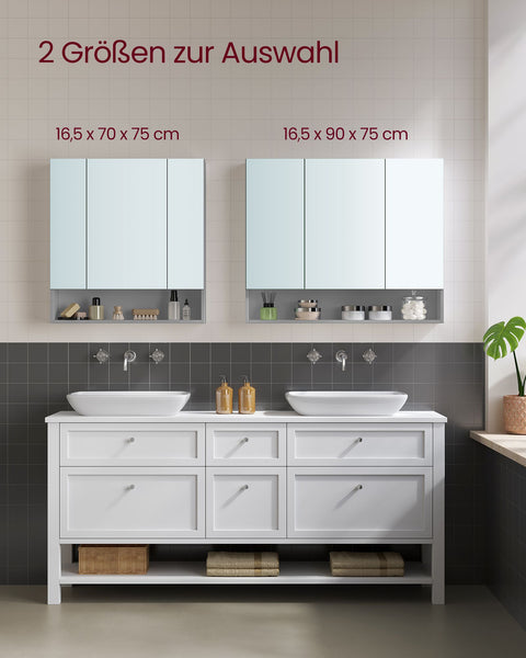 Rootz Bathroom Cabinet - Storage Unit - Vanity Cabinet - Space-Saving Design - 16.5cm x 70cm x 75cm