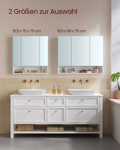 Rootz  White and Green Bathroom Cabinet - Storage Cupboard - Vanity Unit - Maximize Space - 16.5 x 70 x 75cm