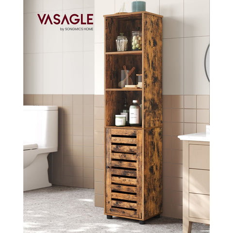 Rootz Tall Bathroom Cabinet - Bathroom Shelf - High Bathroom Cabinet - Maximizes Storage - 40cm x 30cm x 167cm
