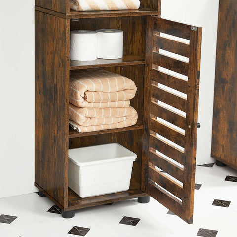 Rootz Tall Bathroom Cabinet - Bathroom Shelf - High Bathroom Cabinet - Maximizes Storage - 40cm x 30cm x 167cm