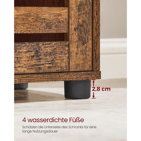 Rootz Tall Bathroom Cabinet - Bathroom Shelf - High Bathroom Cabinet - Maximizes Storage - 40cm x 30cm x 167cm