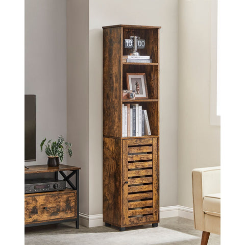 Rootz Tall Bathroom Cabinet - Bathroom Shelf - High Bathroom Cabinet - Maximizes Storage - 40cm x 30cm x 167cm