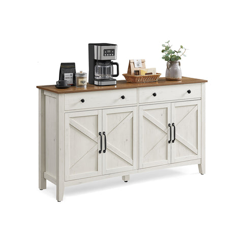Rootz Kitchen Cabinet with Drawers - Sideboard - Storage Organizer - Durable Wooden-MDF - 40 x 140 x 80 cm