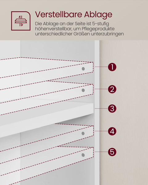 Rootz Vanity Unit - Sink Base Cabinet - Bathroom Storage - White MDF - Large Opening - 30cm x 80cm x 64cm