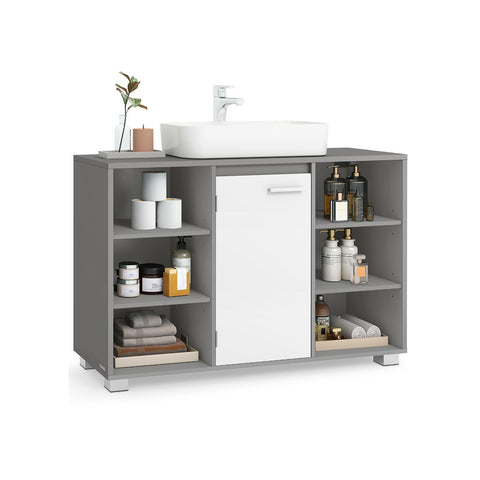 Rootz Sink Unit Bathroom Cabinet - Vanity Chest - Storage Cupboard - Compact Design - 30cm x 90cm x 60cm