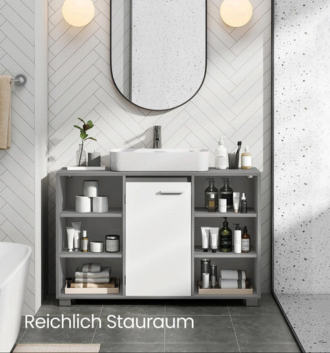 Rootz Sink Unit Bathroom Cabinet - Vanity Chest - Storage Cupboard - Compact Design - 30cm x 90cm x 60cm