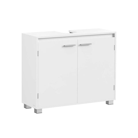 Rootz Bathroom Sink Cabinet - Vanity Cupboard - Storage Unit - Space-Saving Design - 30 x 80 x 60 cm - White