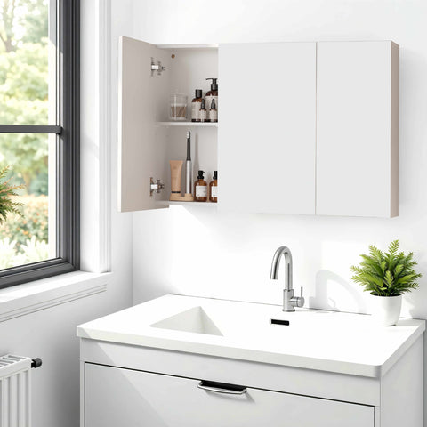 Rootz White Bathroom Cabinet - Storage Unit - Organizer - Enhances Space - 15cm x 90cm x 60cm