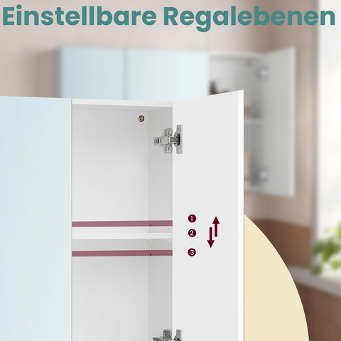 Rootz White Bathroom Cabinet - Storage Unit - Organizer - Enhances Space - 15cm x 90cm x 60cm