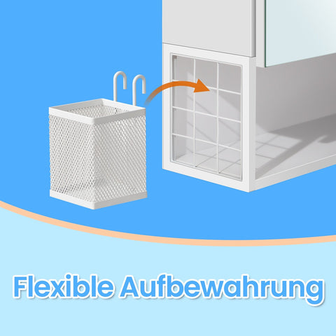 Rootz Bathroom Cabinet - LED Lighted Cabinet - Mirror Cabinet - Convenient Sockets - 16.5cm x 70cm x 75cm