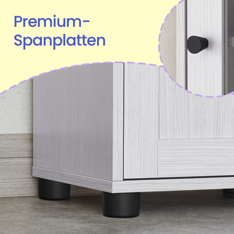 Rootz Tall Bathroom Cabinet - Storage Cabinet - Wooden Cupboard - Space-Saving Design - 40x30x165cm